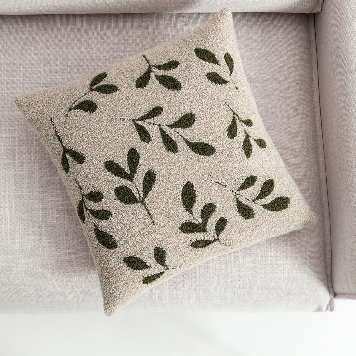 Διακοσμητική Μαξιλαροθήκη (43X43) Gofis Home Herbal Beige Pine Green 705 06 Λευκά Είδη Σαλονιού Μαξιλάρια Διακοσμητικά Διακοσμητικές Μαξιλαροθήκες 