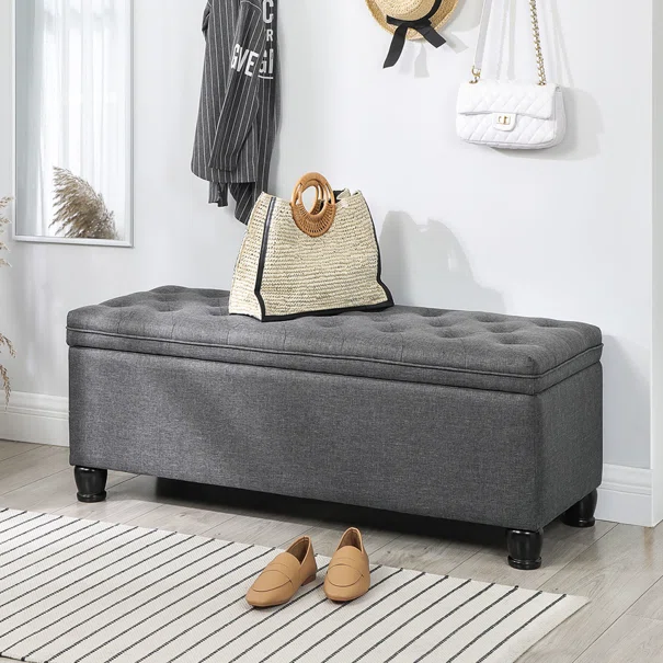 Ταμπουρέ Με Αποθηκευτικό Χώρο (118x45x45) Songmics LOM070G01