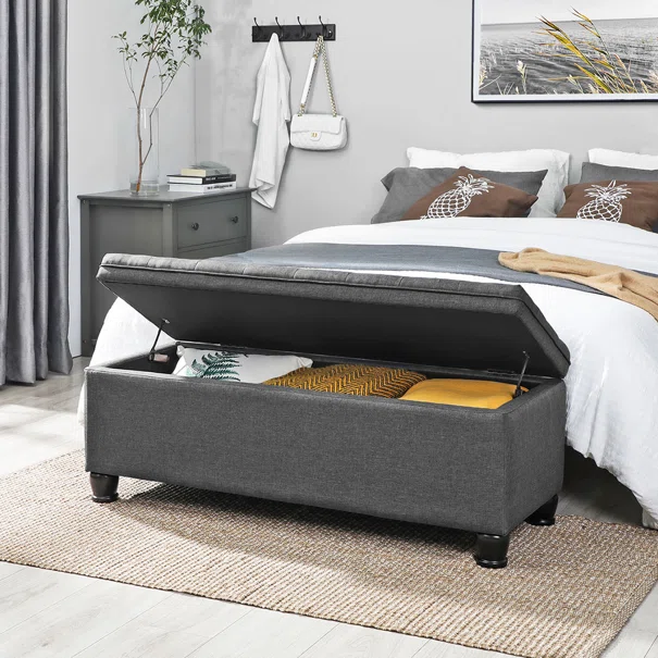 Ταμπουρέ Με Αποθηκευτικό Χώρο (118x45x45) Songmics LOM070G01
