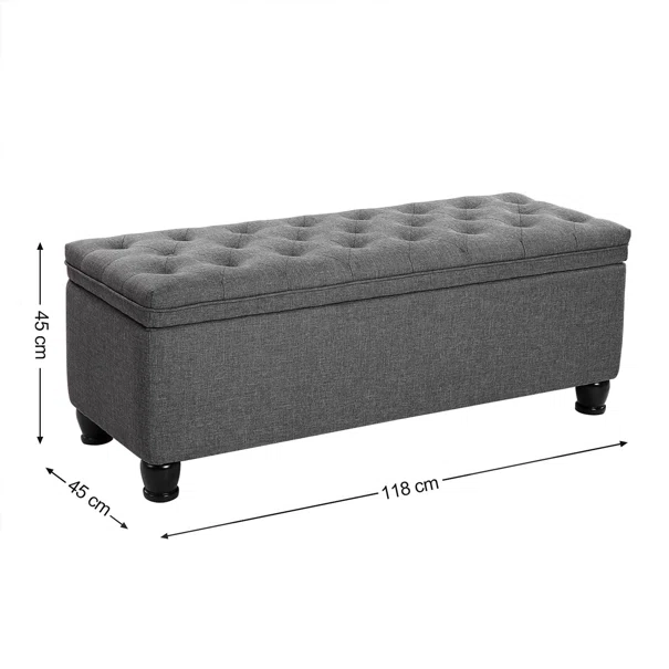 Ταμπουρέ Με Αποθηκευτικό Χώρο (118x45x45) Songmics LOM070G01