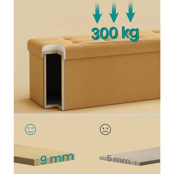 Ταμπουρέ Με Αποθηκευτικό Χώρο (110x38x38) Songmics LSF077K04V1