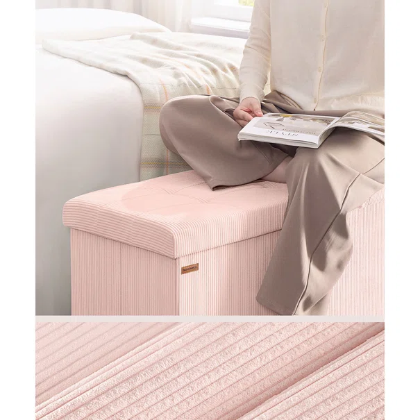 Ταμπουρέ Με Αποθηκευτικό Χώρο (76x38x38) Songmics LSF603R01
