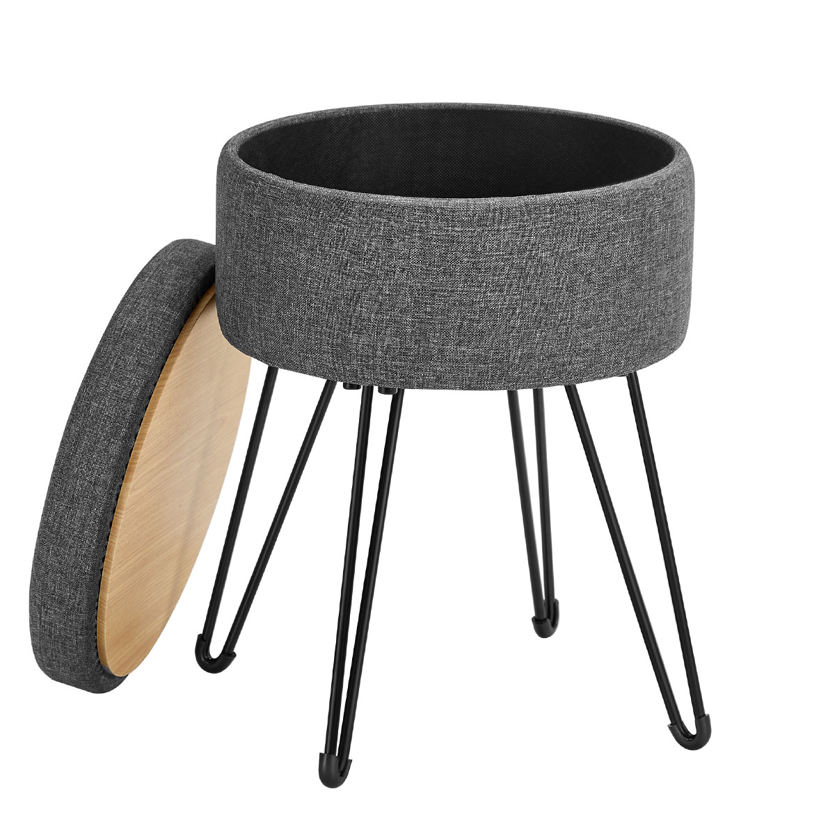 Σκαμπό Με Αποθηκευτικό Χώρο (Φ32.5x44.1) Songmics LOM002G01