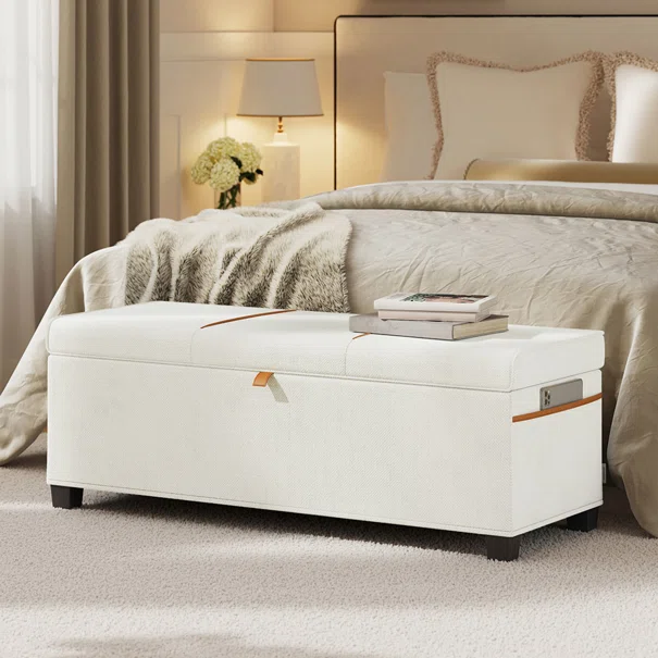 Ταμπουρέ Με Αποθηκευτικό Χώρο (110x40x40) Songmics LSF533W01