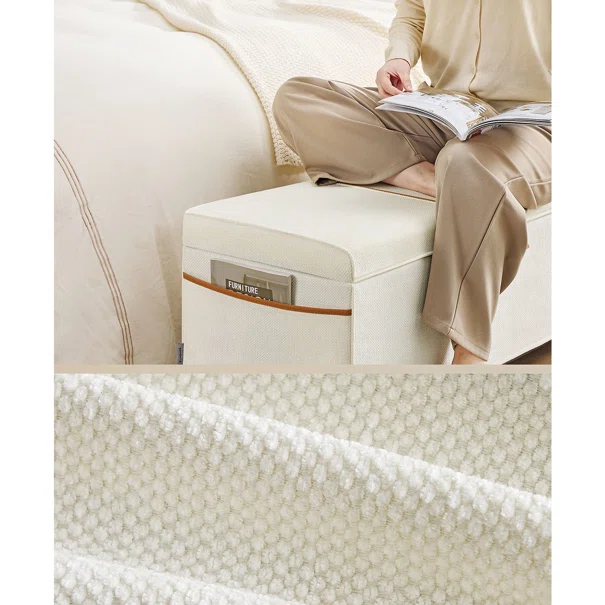 Ταμπουρέ Με Αποθηκευτικό Χώρο (110x40x40) Songmics LSF533W01