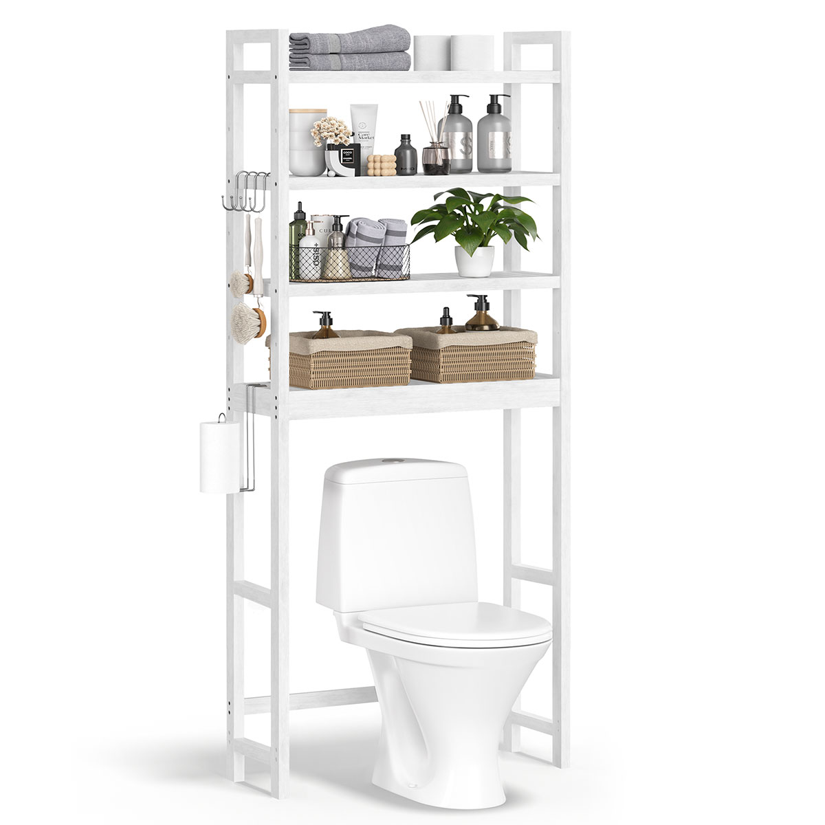 Ραφιέρα Δαπέδου Μπάνιου (63x26x185) Songmics BTS041W01V1