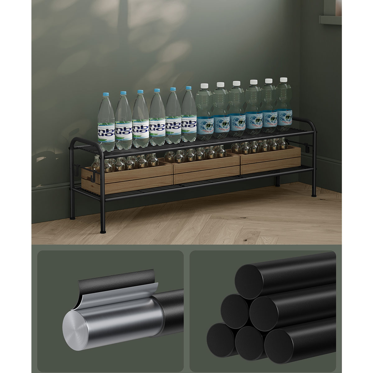Παπουτσοθήκη 10 Θέσεων (114X28X35) Songmics Lmr121B01 Έπιπλα Παπουτσοθήκες Spitishop