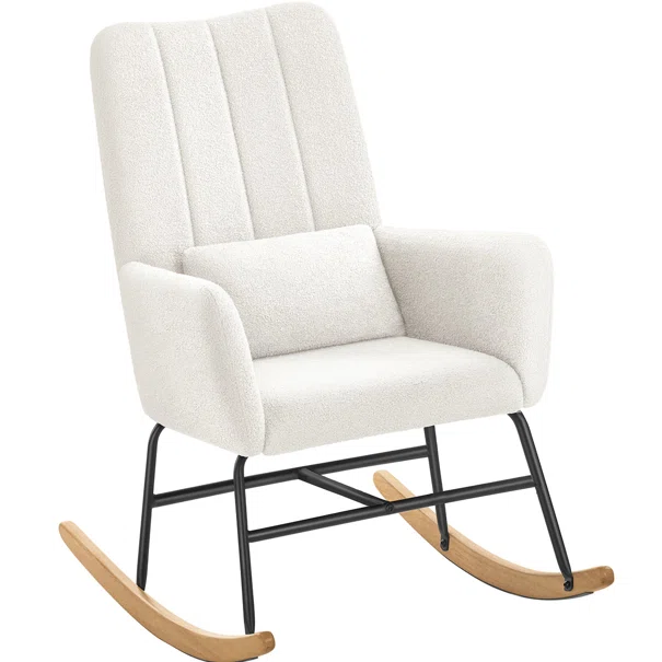 Κουνιστή Πολυθρόνα Μπουκλέ (89.5x67.5x106) Songmics LYY500WD01