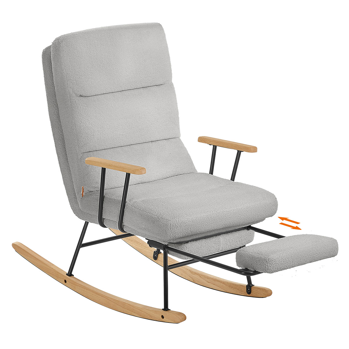 Κουνιστή Πολυθρόνα Μπουκλέ Relax (97x67x100) Songmics LYY016GD01