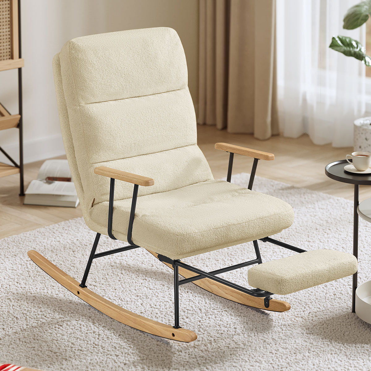 Κουνιστή Πολυθρόνα Μπουκλέ Relax (97x67x100) Songmics LYY016LJ01