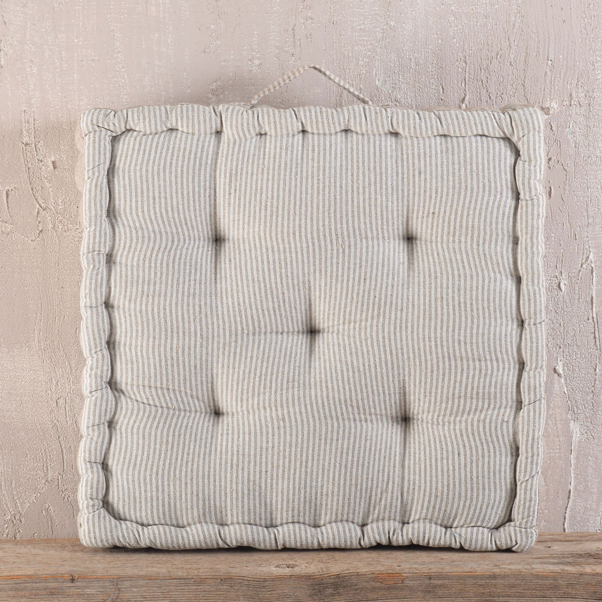 Μαξιλάρα Δαπέδου (48x48x10) Rythmos Kathy Beige Striped