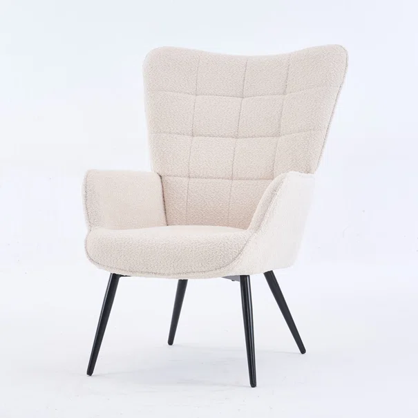 Πολυθρόνα Μπουκλέ Με Υποπόδιο (78x72x98) Spitishop Haven Beige