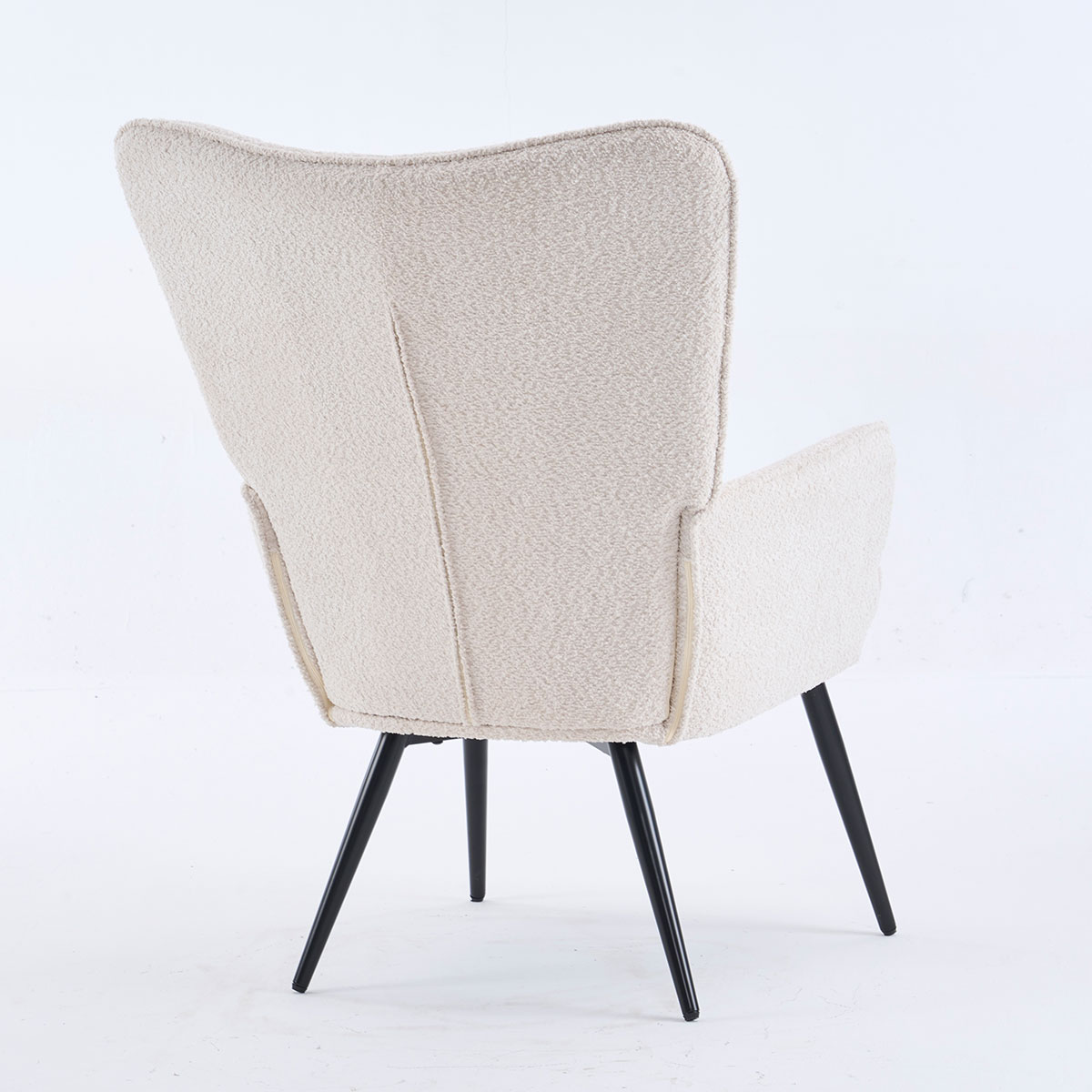 Πολυθρόνα Μπουκλέ με Υποπόδιο (78X72X98) Spitishop Haven Beige Έπιπλα Σαλονιού Πολυθρόνες Spitishop