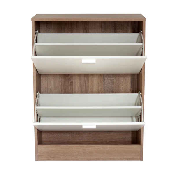 Παπουτσοθήκη Με 2 Ράφια/12 Θέσεων (63x24x80) Spitishop Slimline Natural/White