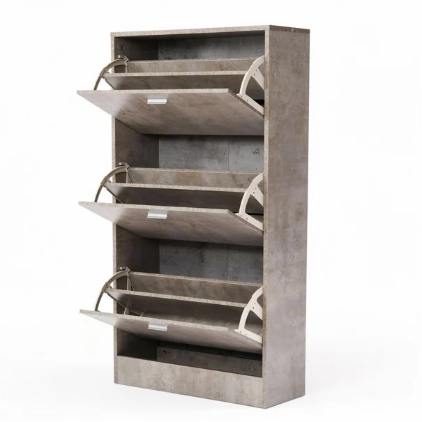 Παπουτσοθήκη Με 3 Ράφια/18 Θέσεων (63x24x120) Spitishop Slimline Cement