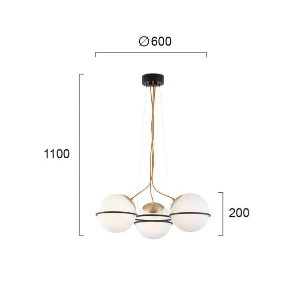 Φωτιστικό Οροφής Τρίφωτο Viokef Ferero 3093900