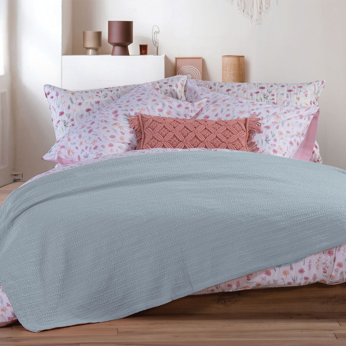 Κουβέρτα Πικέ Υπέρδιπλη (220x240) Nef-Nef Homeware Cool Mint