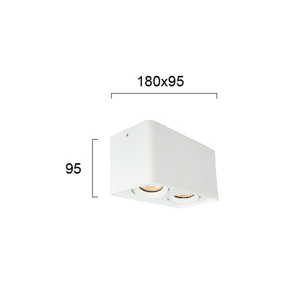 Σποτ Δίφωτο Viokef Arion White 4279900 Φωτιστικά Οροφής Κρεμαστά Spitishop