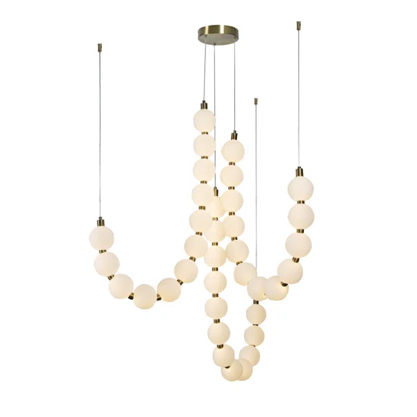 Φωτιστικό Οροφής Τρίφωτο LED Aca Lolly HM238LEDP36 Brass Gold/White