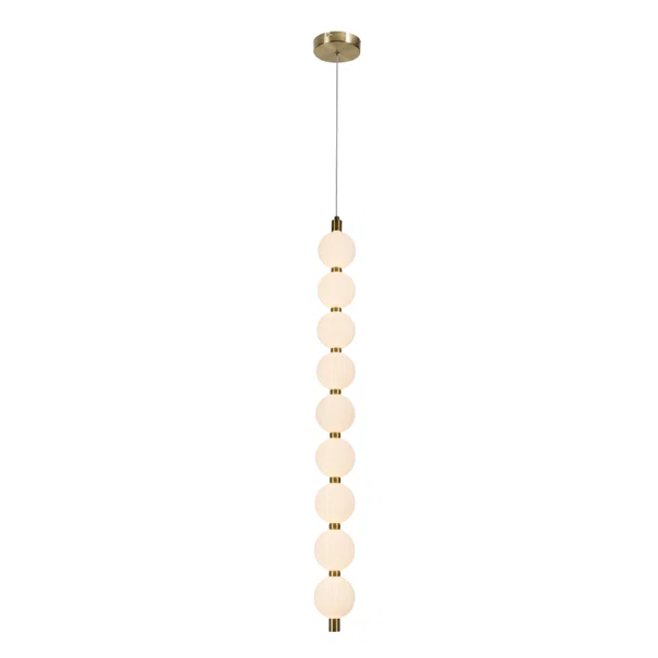 Φωτιστικό Οροφής Μονόφωτο LED Aca Lolly HM238LEDP9 Brass Gold/White