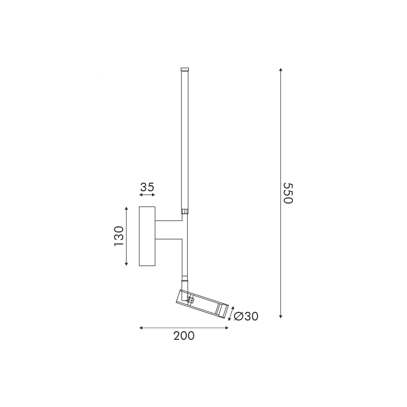 Απλίκα Τοίχου Led Aca Concerto Hm616Ledwbk Black Φωτιστικά Spitishop