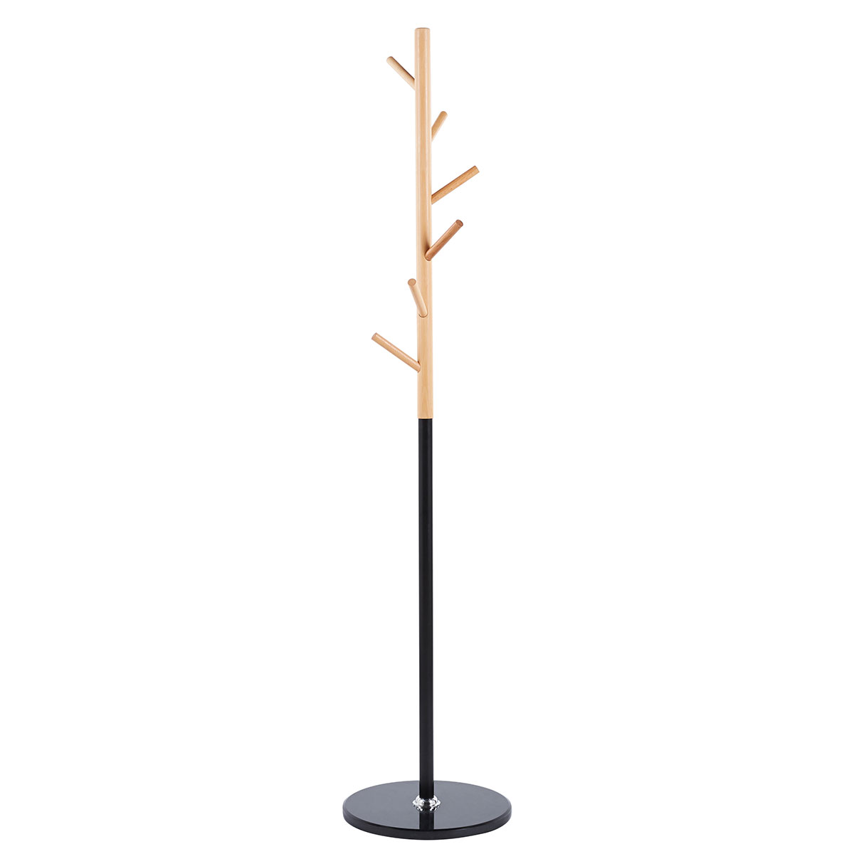 Καλόγερος Ρούχων (37X37X171) Spitishop Ramus Black Έπιπλα Εισόδου Καλόγεροι Spitishop