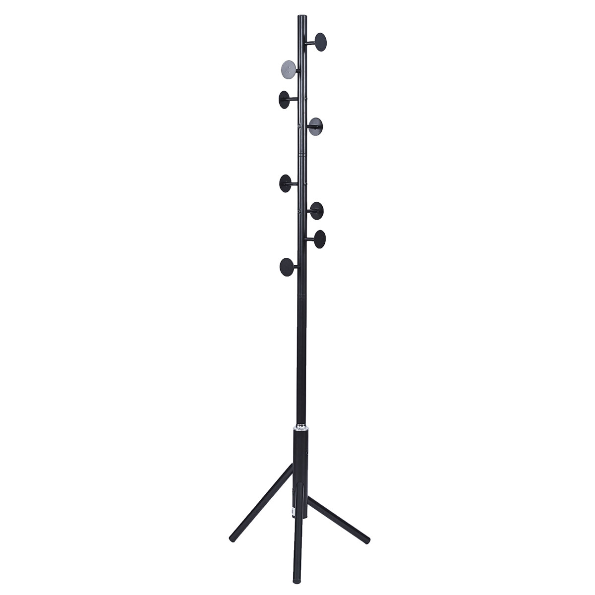 Καλόγερος Ρούχων (58X58X175) Spitishop Buttons Black Έπιπλα Εισόδου Καλόγεροι Spitishop
