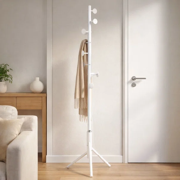 Καλόγερος Ρούχων (58x58x175) Spitishop Buttons White