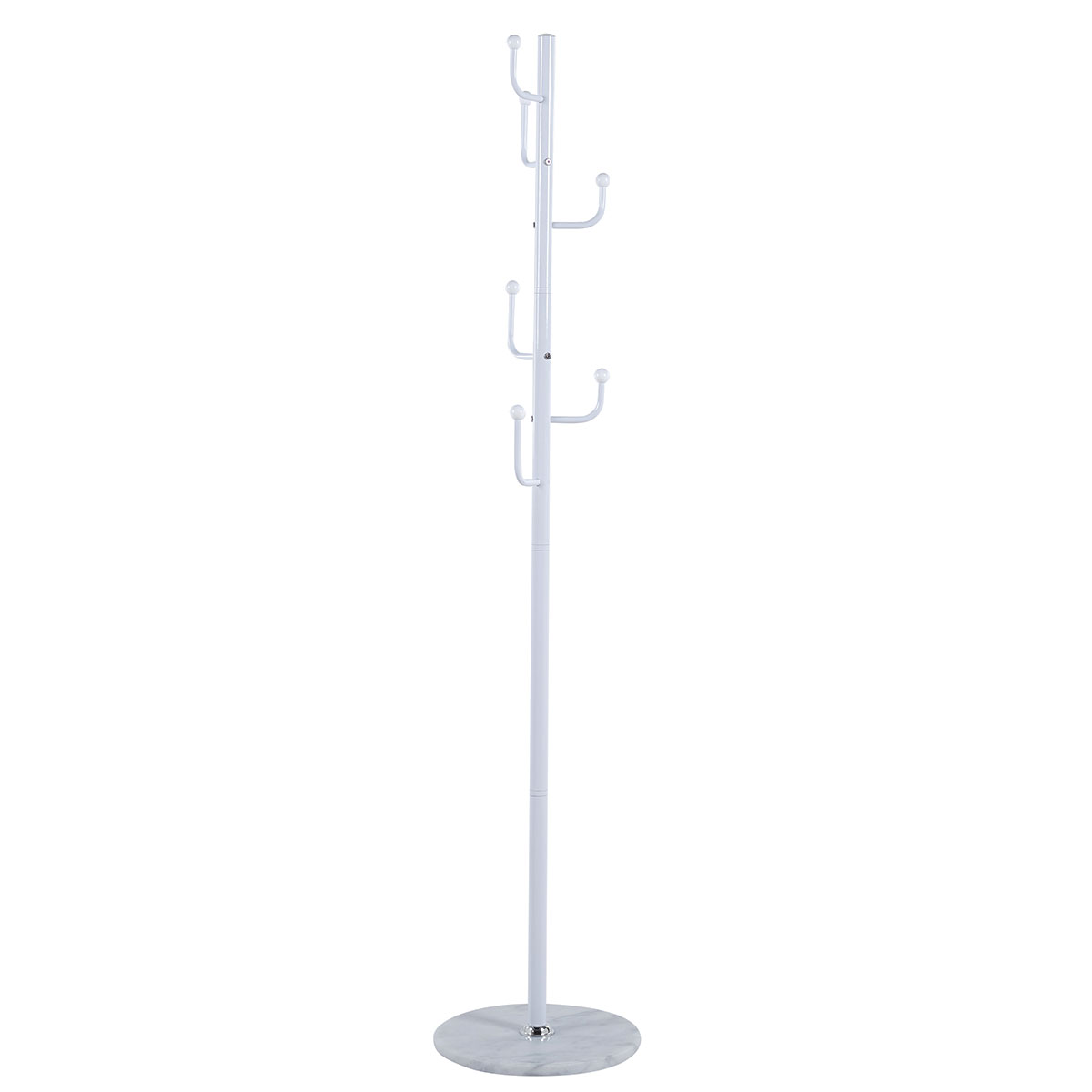 Καλόγερος Ρούχων (37X37X175) Spitishop Cactus White Έπιπλα Εισόδου Καλόγεροι Spitishop