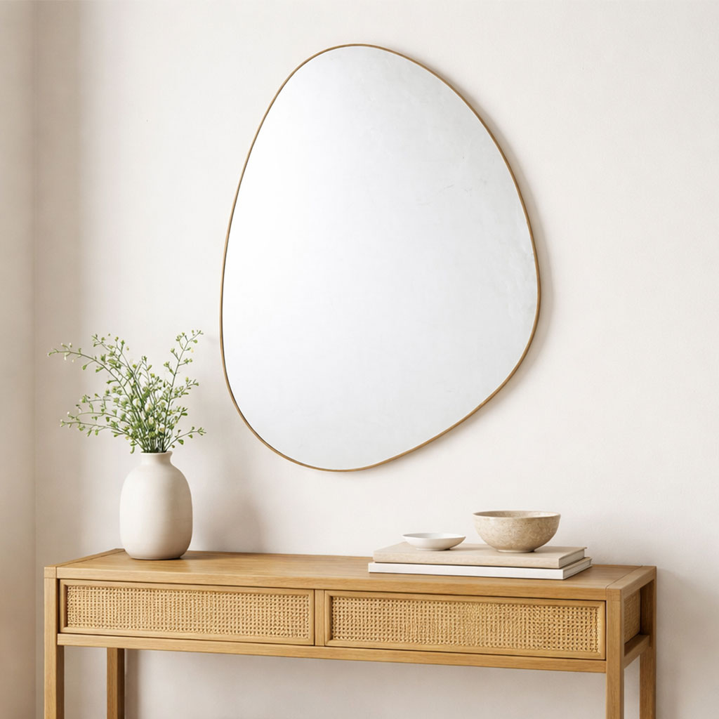 Διακοσμητικός Καθρέφτης Τοίχου (60x80) Spitishop Modena Torino Natural