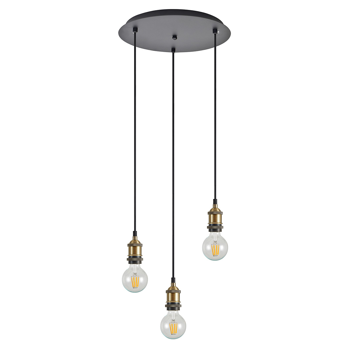 Φωτιστικό Οροφής Τρίφωτο Homelighting Magnum 77-8692 Bronze