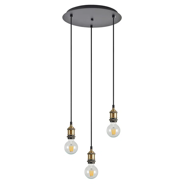 Φωτιστικό Οροφής Τρίφωτο Homelighting Magnum 77-8692 Bronze