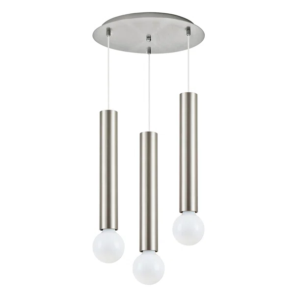 Φωτιστικό Οροφής Τρίφωτο Homelighting Adept Tube 77-8662 Nickel