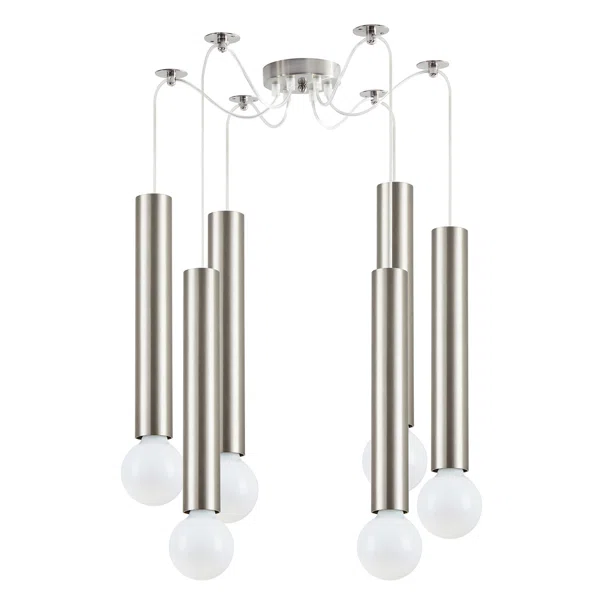 Φωτιστικό Οροφής Πολύφωτο Homelighting Adept Tube 77-8659 Nickel