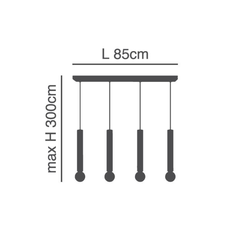 Φωτιστικό Οροφής Πολύφωτο Homelighting Adept Tube 77-8664 Nickel Φωτιστικά Κρεμαστά Τραπεζαρίας Spitishop