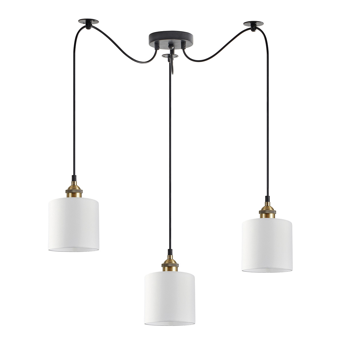 Φωτιστικό Οροφής Τρίφωτο Homelighting 77-8727 Bronze/White