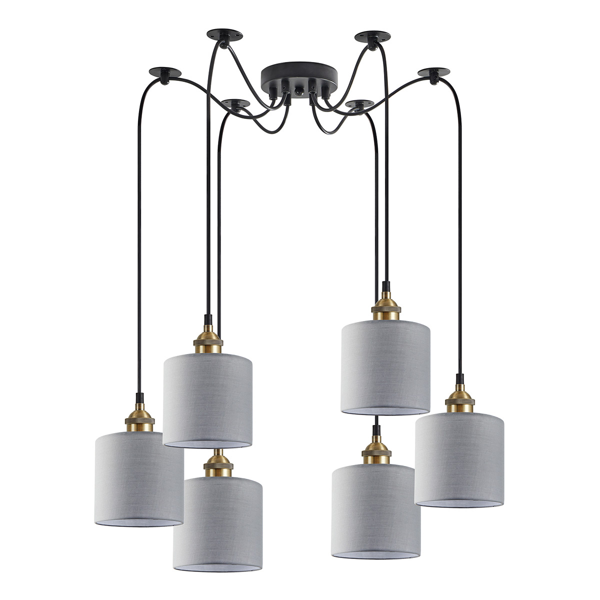 Φωτιστικό Οροφής Πολύφωτο Homelighting 77-8733 Bronze/Grey