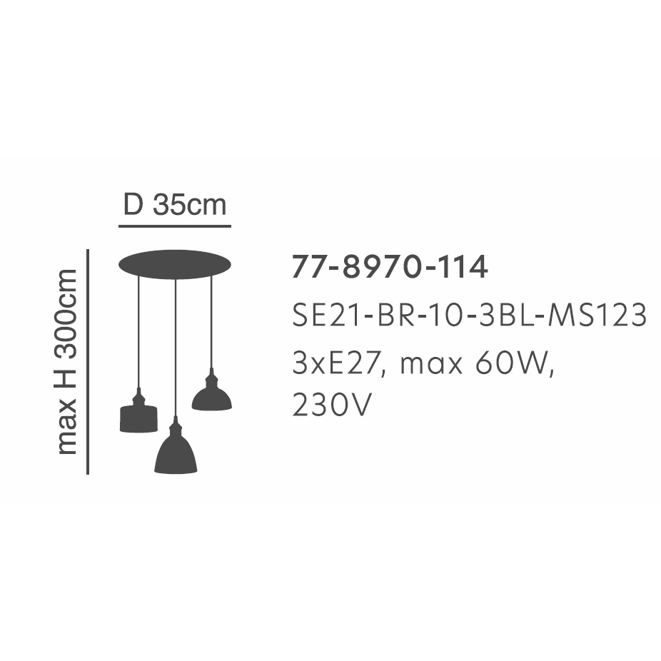 Φωτιστικό Οροφής Πολύφωτο Homelighting Magnum Flex 77-8970 Φωτιστικά Κρεμαστά Τραπεζαρίας Spitishop