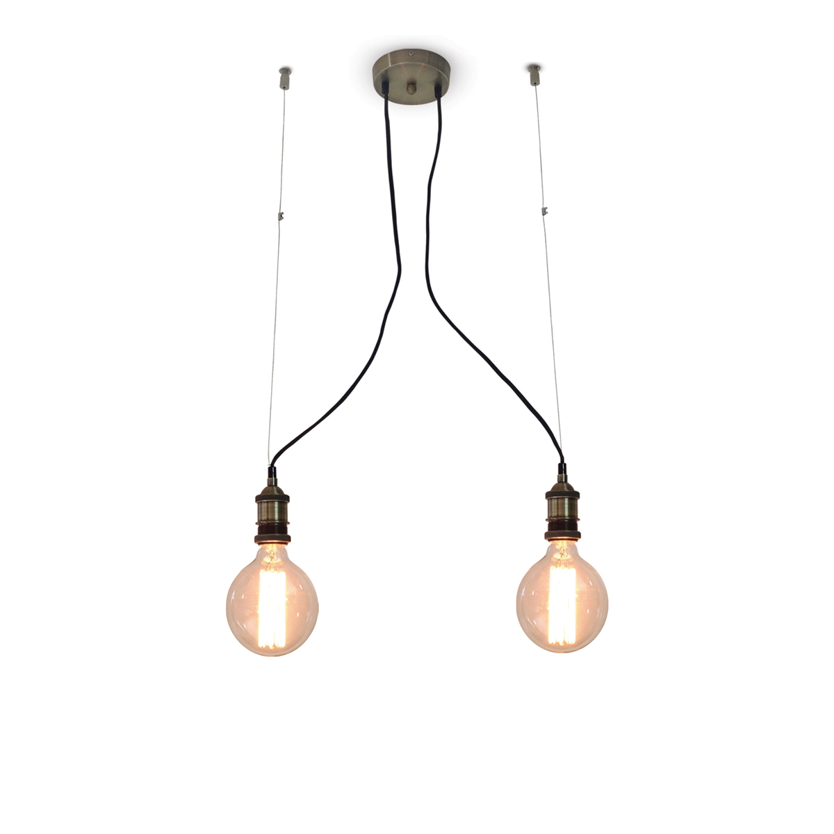 Φωτιστικό Οροφής Δίφωτο Homelighting Magnum 77-2167 Bronze