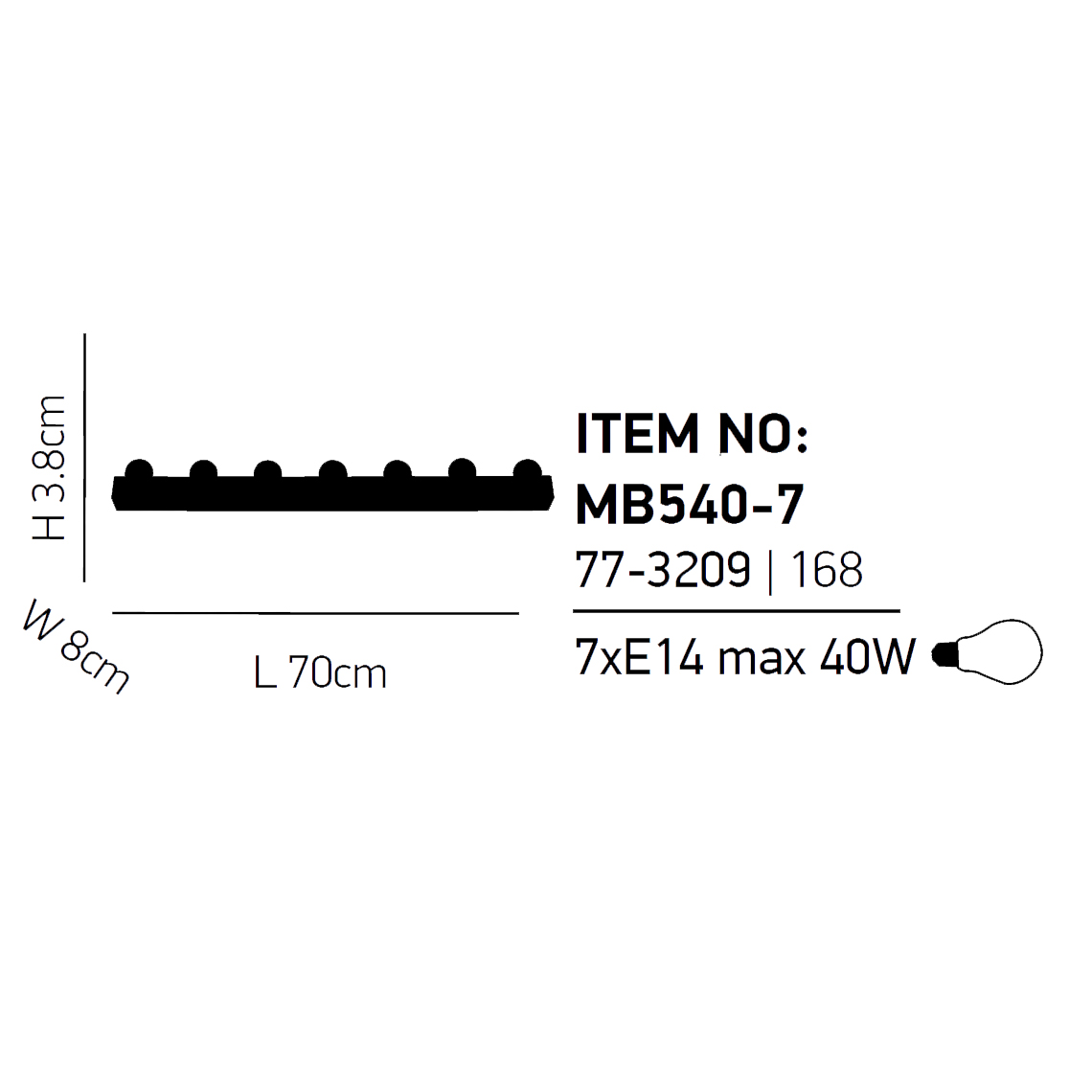 Απλίκα Τοίχου Homelighting Tube Wall 77-3209 Φωτιστικά Μοντέρνα Spitishop