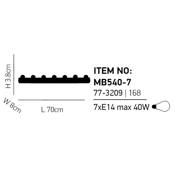 Απλίκα Τοίχου Homelighting Tube Wall 77-3209