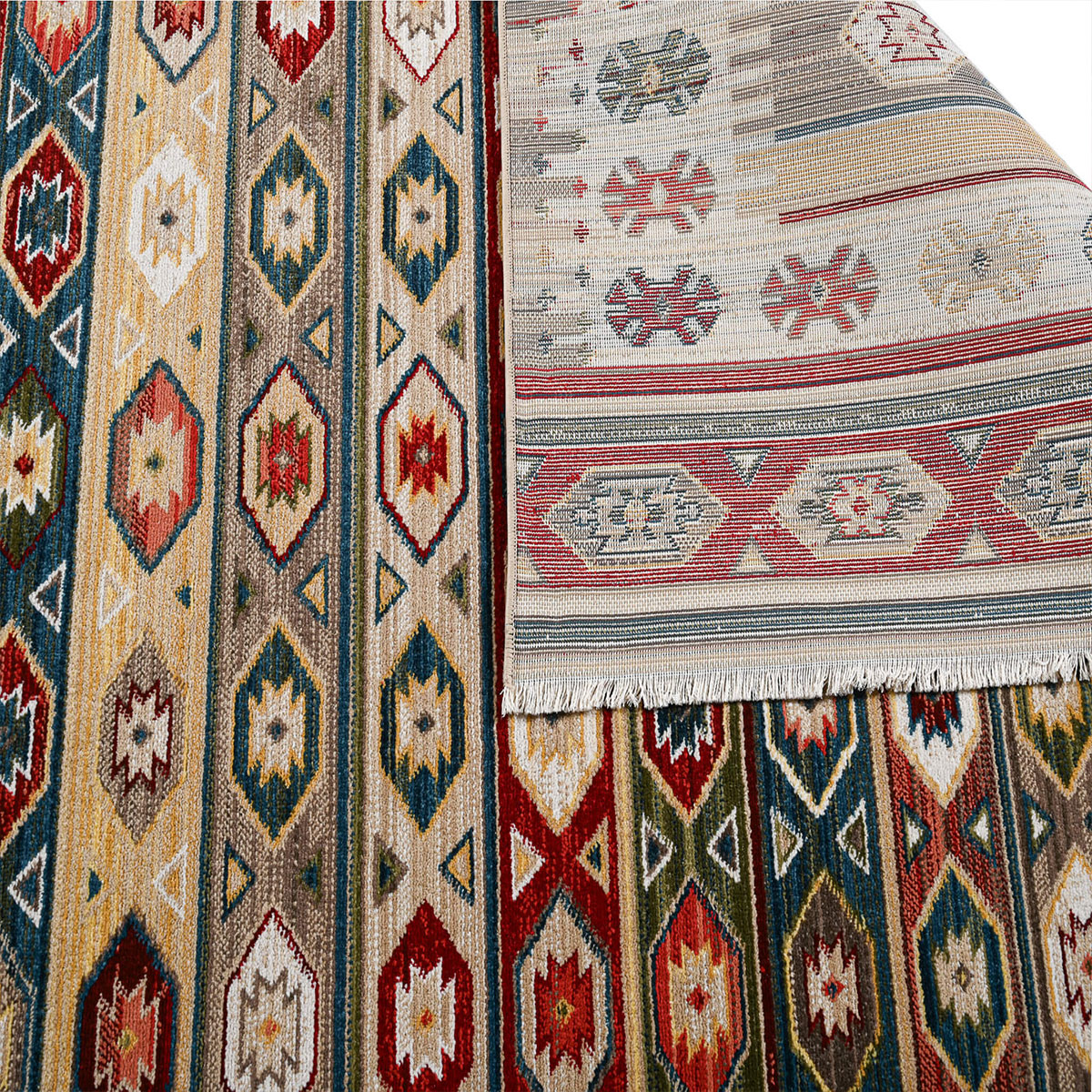Χαλί (170X235) Polcarpet Kazak Oriental 585 Beige Χαλιά Σαλονιού Χειμερινά Boho Spitishop