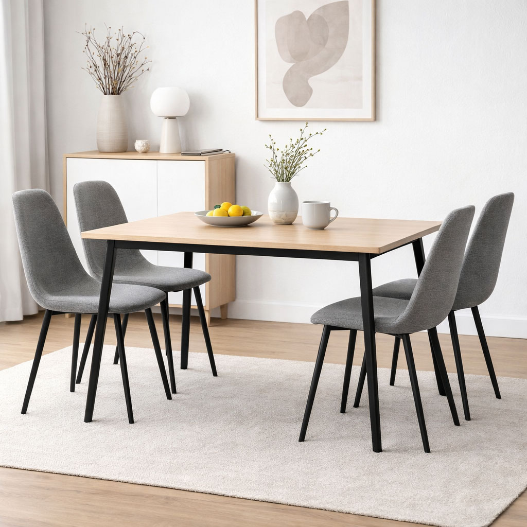 Καρέκλα Τραπεζαρίας (58.5x55x93) Spitishop Daily Black/Grey