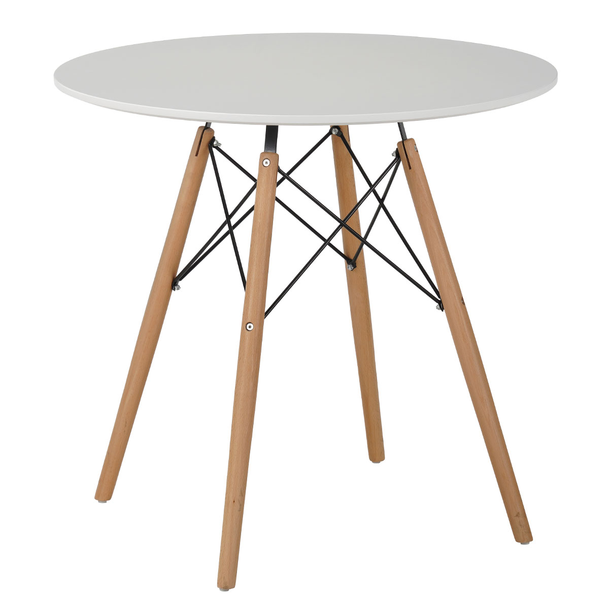 Τραπέζι Κουζίνας (Φ80x75) Spitishop Urban White