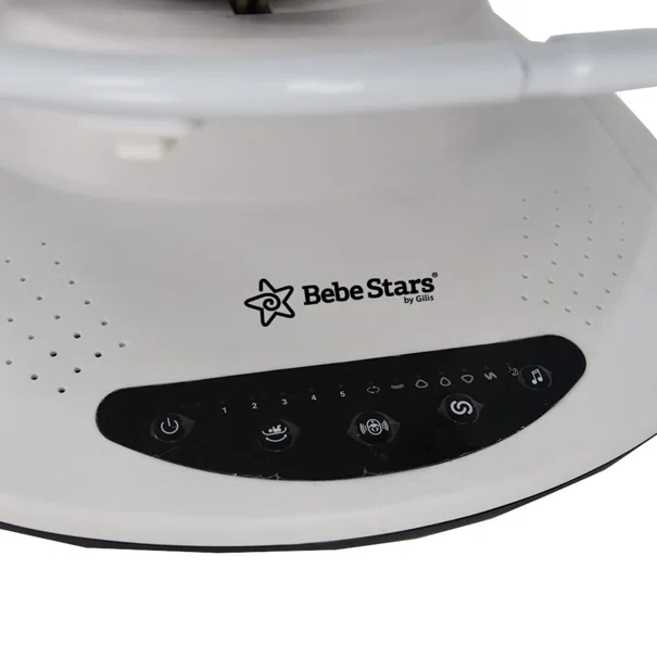 Ηλεκτρικό Ρηλάξ Με Μουσική (0+ Μηνών/Έως 9kg) Bebe Stars Imagine 2 in 1 Brown 255-182