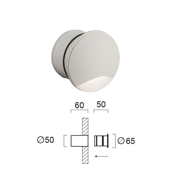Απλίκα Led Εξωτερικού Χώρου Χωνευτή Viokef Ithaki 4261900 Φωτιστικά Τοίχου Απλίκες Spitishop