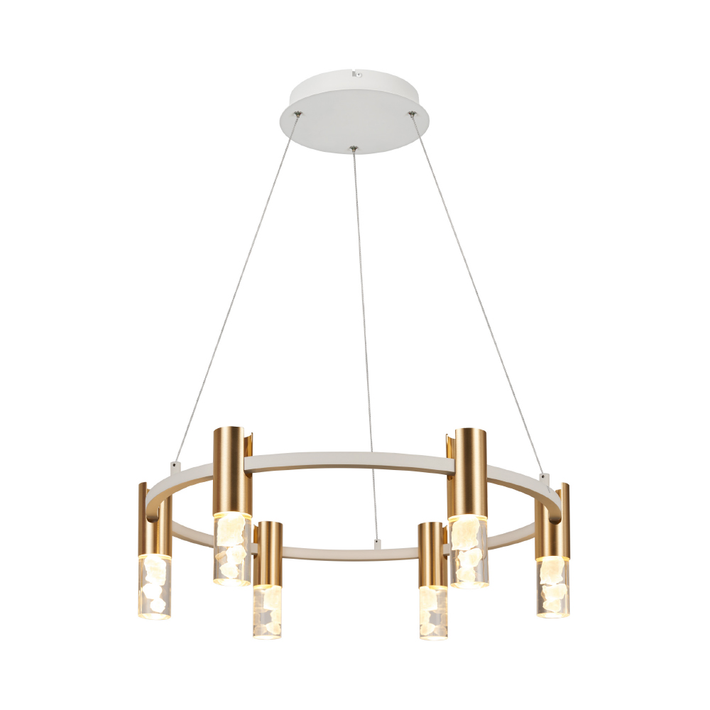 Φωτιστικό Οροφής Πολύφωτο LED 3 CCT Aca Oasis CN6P43PGWCCT Brass Gold/Sand White