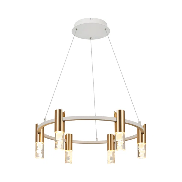 Φωτιστικό Οροφής Πολύφωτο LED 3 CCT Aca Oasis CN6P43PGWCCT Brass Gold/Sand White