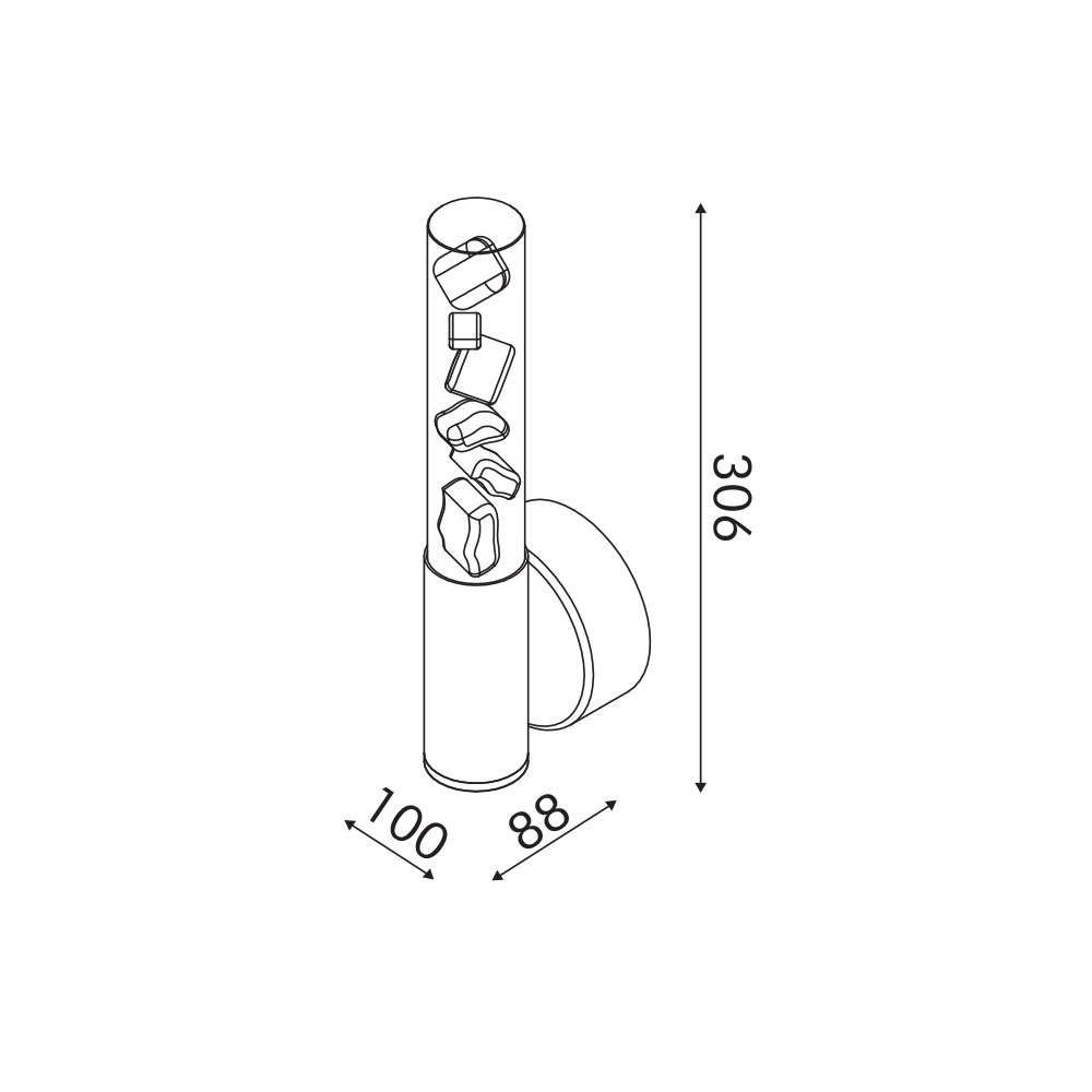 Απλίκα Τοίχου Led 3 Cct Aca Oasis Cnw7Pbrcct Brown Φωτιστικά Spitishop