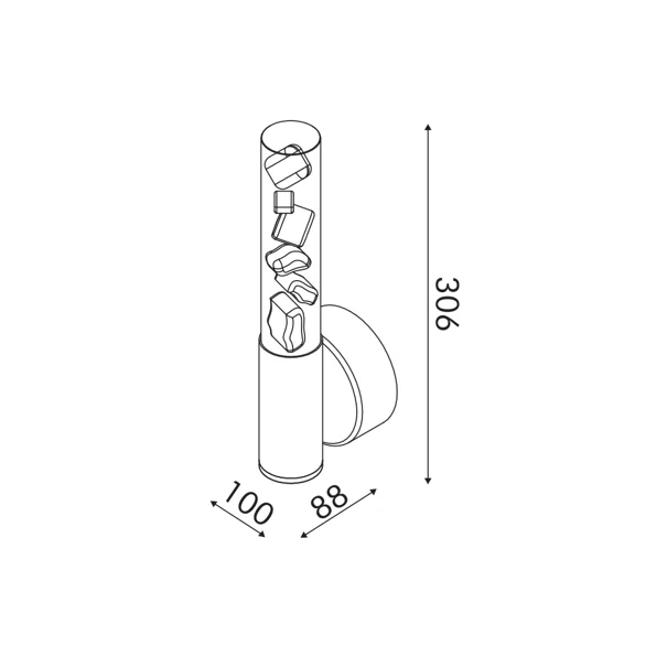 Απλίκα Τοίχου LED 3 CCT Aca Oasis CNW7PBRCCT Brown
